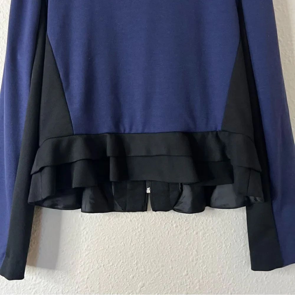 Sandro Studio Colorblock Zip Up Cardigan Blazer Size Large - Picture 5 of 9